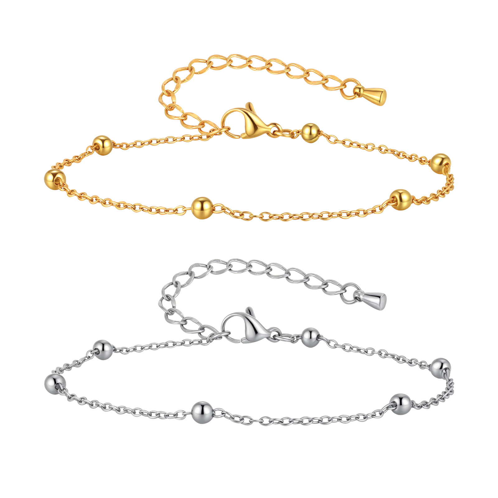 Jc Jewelry & Watches Photos - Tornozeleira de corrente com contas de