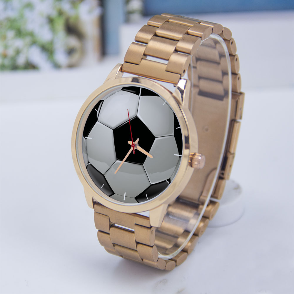 Futebol design fãs prata homem - Jewelry For Watches avaliação e preço