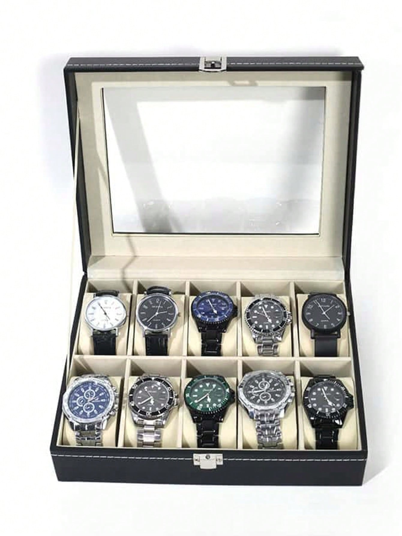 Caixa de Relógio de Couro com  - Watch Display Box avaliação e preço